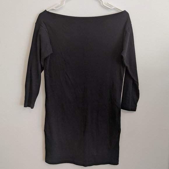 LAST CHANCE Black American Apparel Off-Shoulder Fitted Dress - Picture 2 of 4